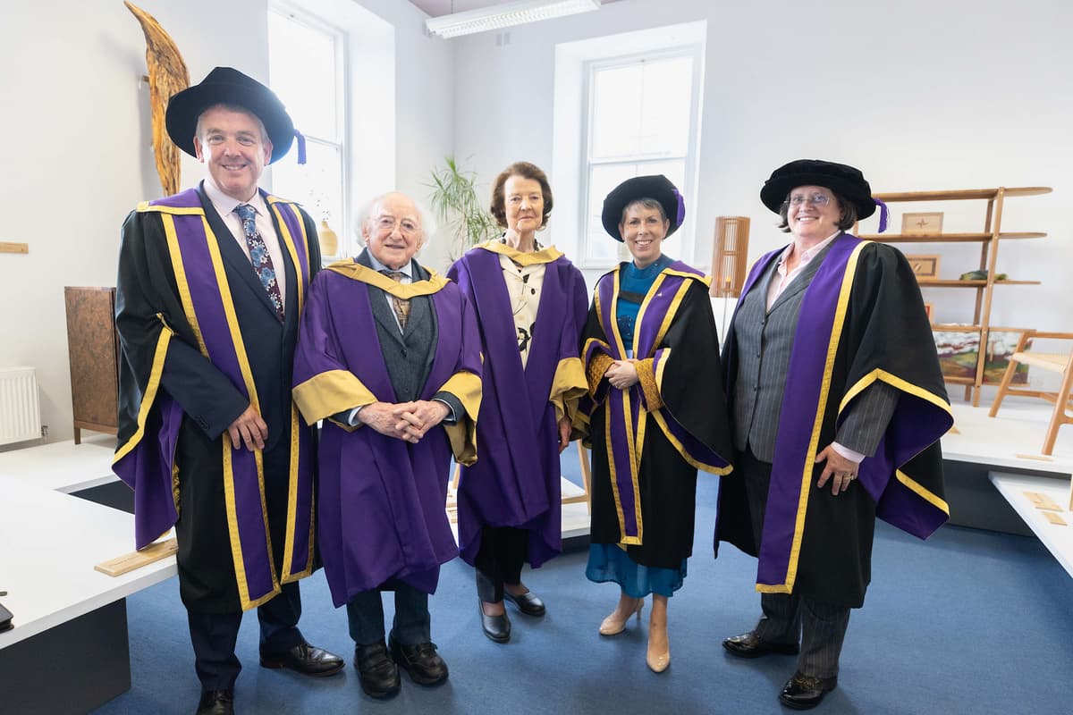 Congerring Former President Michael D Higgins recognised at special ATU conferring ...