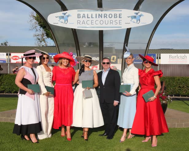 L-R Caithriona King, Aoife Canavan, Marietta Doran (judge), Michelle Manning (winner), Peter Fergus, Mary Davin and Fiona Faherty.