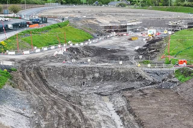 Construction is ongoing on the Crossmolina Flood Relief Scheme