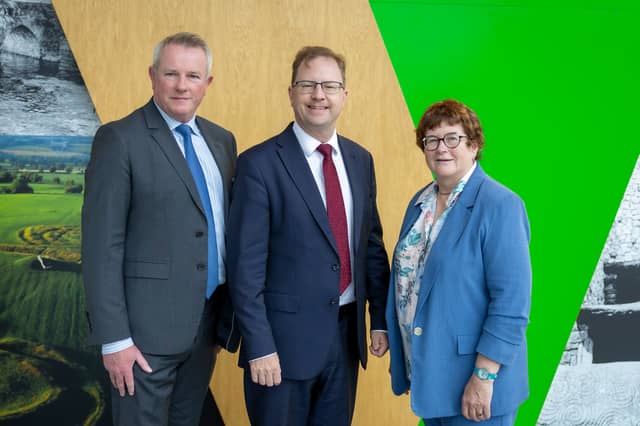 Pictured from left to right are: Mark Jordan, Chief Executive, Skillnet Ireland; Minister for Further and Higher Education, Research, Innovation and Science, James Lawless TD; and Brigid McManus, Chairperson, Skillnet Ireland