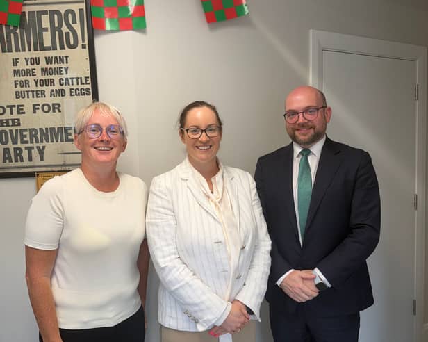 TD Keira Keogh met with with Mayo solicitors Catherine McDarby and Gary Mulchrone to discuss changes to the Criminal Legal Aid System in the District Court