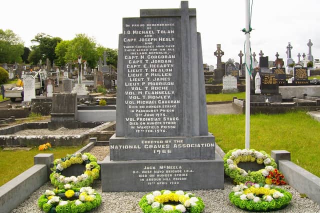The Republican plot in Leigue Cemetery, Ballina