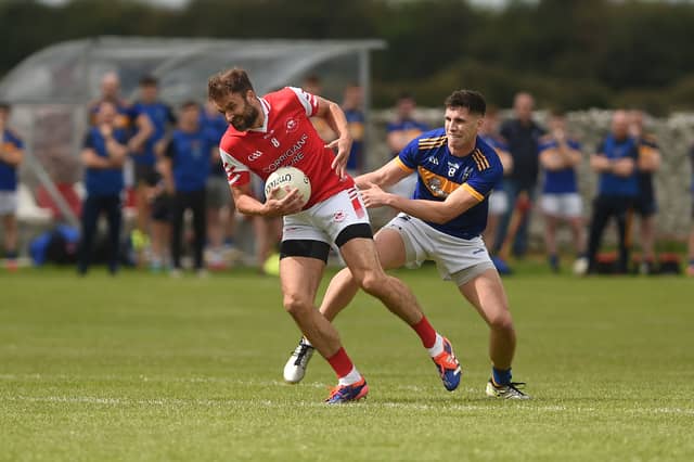 ALL OR NOTHING: Both Ballintubber's Jason Gibbons and Jack Fallon from Mayo Gaels will be hoping for victory at the weekend. Pic: Conor McKeown.