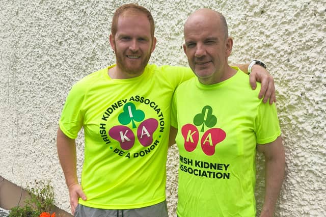 Colin Scanlon from Mayo, who will be taking part in the Berlin Marathon, with his brother Keith, a kidney patient.