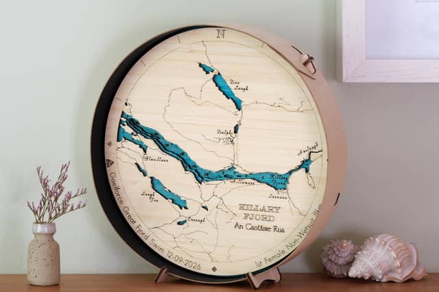 Handcrafted in Sligo, each map is precision-cut from layers of custom-made, formaldehyde-free bamboo plywood and housed within the studio’s framing system, paying tribute to traditional Japanese Magewappa craftsmanship.