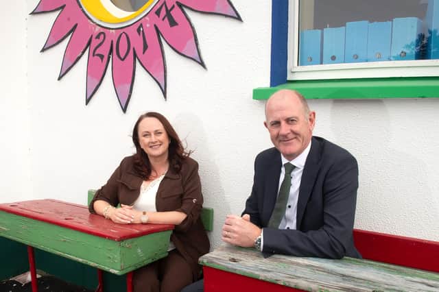 Principal Tracy Hanley and MSLETB Chief Executive Tom Grady