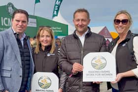 Christophe Hansen, European Commissioner for Agriculture and Food, and Minister Hayden, with Connie and Marion from Making Farms Work for Women