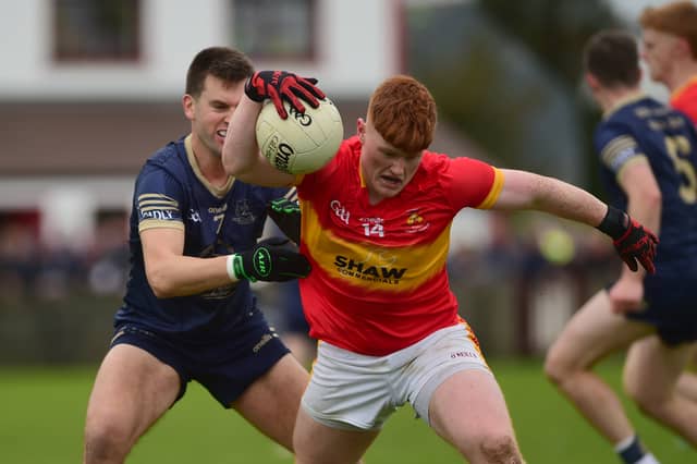 Castlebar’s Joe Forry will be looking to kick the men from the county town to a 32nd county title. Pic: Conor McKeown.