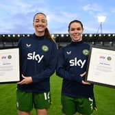 Aoife Mannion (right) has nominated Ballinrobe Town FC to receive funding from the Sky WNT Fund.