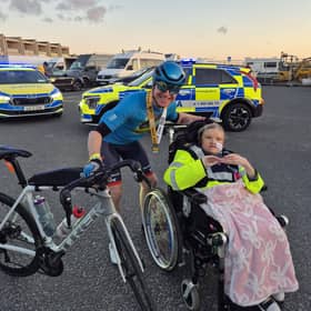 Community Garda John Monaghan with Honorary Garda Saoirse Duggan