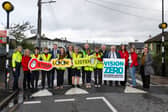 A group pictured at the launch of the new Pedestrian Crossing Leaflet at Castlebar National School. 
