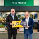 Minister for Retail and Local Mayo T.D., Alan Dillon, joins Alan Mulroy of Mulroy's Londis in Castlebar for the launch of the Show Me ID Autumn Campaign