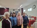 Kitty Foy, Marlene Foy, Ann Nolan and Anne Duffy at the Aughagower County Market 