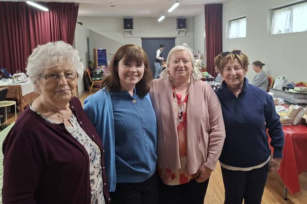 Kitty Foy, Marlene Foy, Ann Nolan and Anne Duffy at the Aughagower County Market 