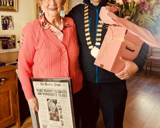 Mary Murphy and Galway councillor Andrew Reddington.