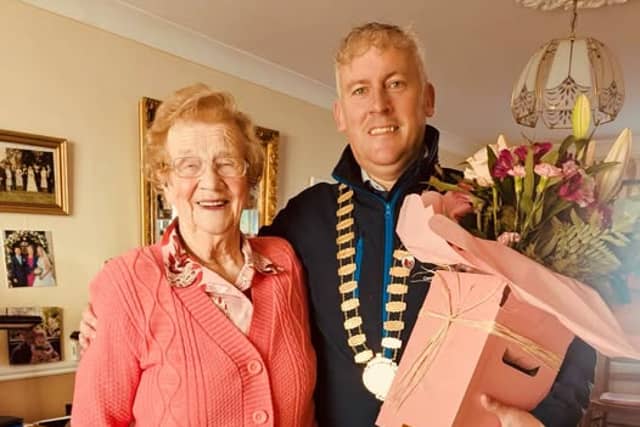 Mary Murphy and Galway councillor Andrew Reddington.