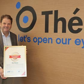 Country Manager Diarmuid Gavin accepted the award on behalf of the Théa Pharma Ireland team.
