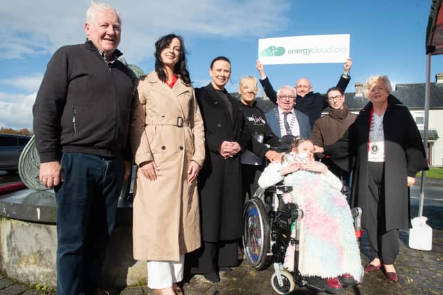 Ballina Municipal District was selected as the initial rollout location for the initiative between Mayo County Council and Irish Charity EnergyCloud. Pictured at the launch are Cllr John O’Hara, Cllr Marie Therese Duffy, Catherine McConnell, Director of Services, Ann O'Loughlin and her daughter Aimee, John Caulfield, Cathaoirleach Mayo County Council, Alan Wiley, CEO of Energy Clod, Grainne Sweeney, tenant and Annie May Reape, Cathaoirleach Ballina MD.