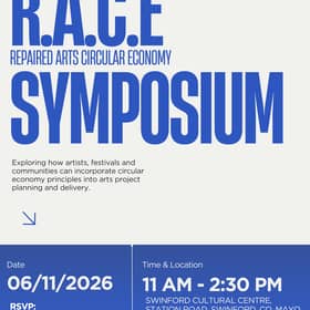 The Repaired Arts Circular Economy (R.A.C.E.) Symposium, which will take place on Friday,  November 6 from 11.00am to 2.30pm at Swinford Cultural Centre.