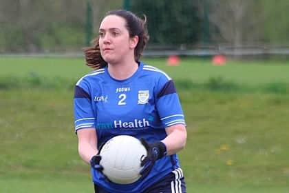 Niamh Kinsella wearing the Claremorris LGFA jersey