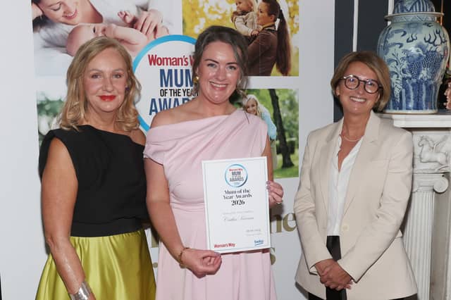 Castlebar woman Caitlín Kirrane was celebrated at the 2026 Woman’s Way and Beko Mum of the Year Awards. She is pictured here with Carissa Casey (left), Editor Woman's Way and Ebru Gener (right), Beko Sales Director UK & Ireland