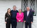The Collins family who run the Quiet Man Museum in Cong are delighted with the news that Cong hopes to twin with John Wayne’s hometown. They are pictured with Michael Commins of The Mayo News. 