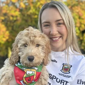 PUPPY LOVE Ciara Carroll Moran with her puppy 'Andy' Moran in Kiltimagh.