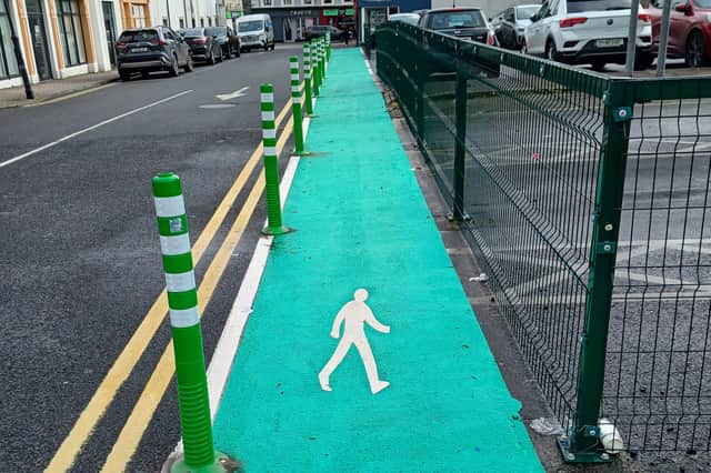 The new pedestrian route in Market Street car park