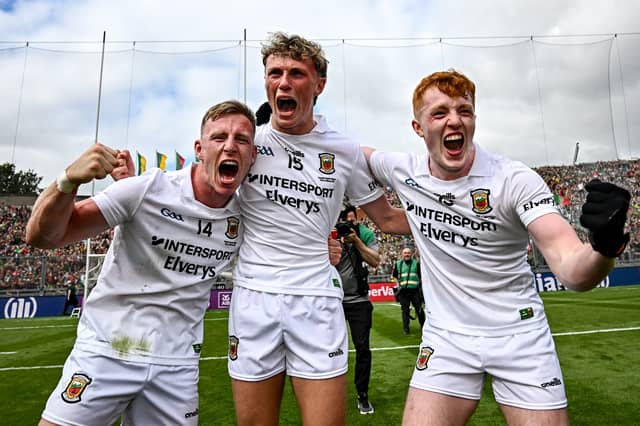 Mayo's Ryan O'Donoghue, Kobe McDonald and Darragh Beirne have all won All-Star's after an excellent 2026 season with Mayo. Pic: Sportsfile.