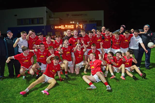 Ballintubber celebrate after winning thrilling Connacht U-17 final in Bekan on Friday.