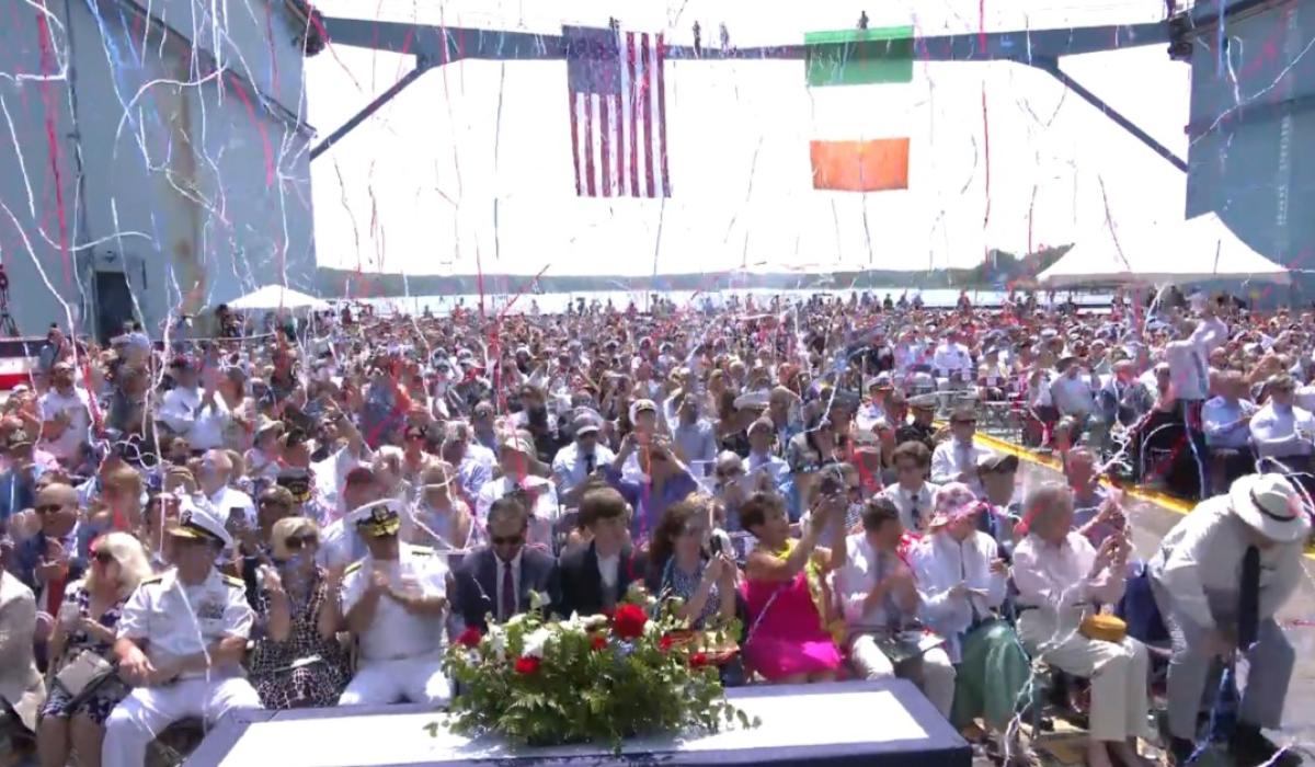 USS Patrick Gallagher formally christened in honour of Mayo man ‘born