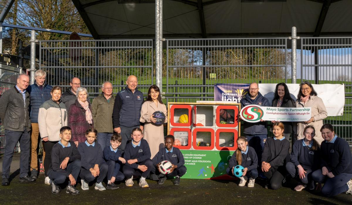 Free sports equipment lockers launched in East Mayo town