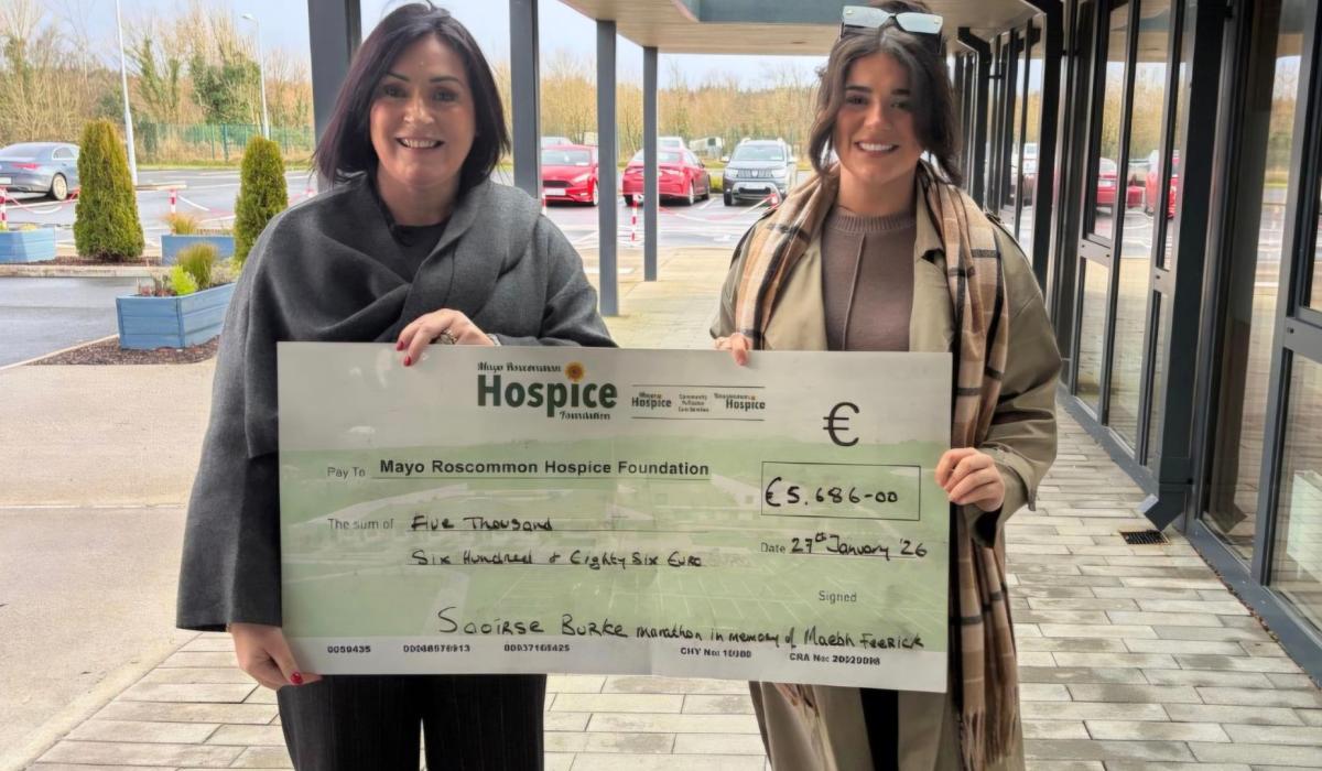 Significant funds raised for Mayo Roscommon Hospice in memory of Meabh Feerick