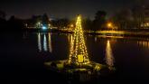 Floating Christmas tree returns to Popular Mayo lake