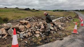 Work starts to reinstate controversial Islandeady stone wall