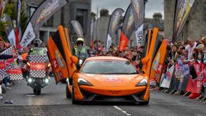Crowds gather in Ballina to welcome the Cannonball super cars