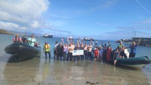 Twelve swim from Roonagh to Clare Ireland in support of Ger Brady fund