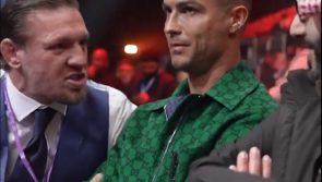 'When you get stuck with a dose' - Cristiano Ronaldo unimpressed beside Conor McGregor at boxing