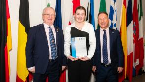 Mayo student Áine Alice Quigg receives Rotary Youth certificate