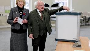 PICTURES: President Michael D Higgins casts his vote on referendum day!