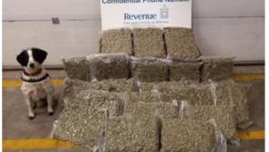 Sniffer dogs help find cannabis and cigarettes valued at nearly €1million