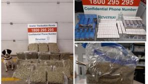 Drugs and cigarettes worth nearly €1m sniffed out by detector dogs Milo and Grace