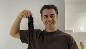 Former Mayo footballer Oisín Mullin cuts hair for children’s cancer charity