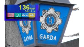 Gardaí stop driver going almost 100 km/h over the speed limit this Bank Holiday weekend