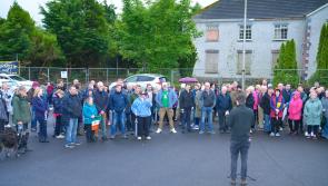 Large crowd attends public gathering outside Knock hotel mooted for refugee accommodation 