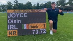 Oisín Joyce from Ballinrobe breaks Irish javelin record