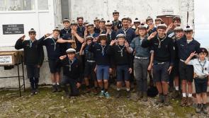 French Scouts from Brittany visit Mayo and go up Croagh Patrick 