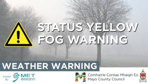 Weather warning in place in Mayo for this evening and tonight