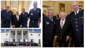 Mayo  Civil Defence delegation attends reception at Áras an Uachtaráin