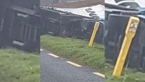 STORM AMY WATCH: Truck blown off Mayo road ended up in ditch 